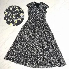藍染 濃紺×白花模様 浴衣リメイクワンピース Vネック Aライン - メルカリ