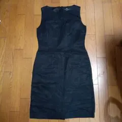 【美品】ETRO エトロ　ワンピース　ひざ丈　　黒　ハーフジップ　サイズ42