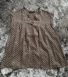 美品】UNTITLED アンタイトル ジオメ柄フレンチスリーブブラウス 