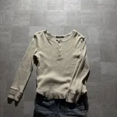 00s archive henley neck thermal l/s y2k - メルカリ