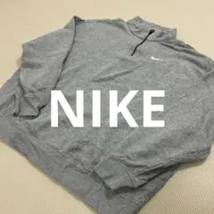 NIKE ハーフジップ スウェット グレー メンズ S ナイキ
