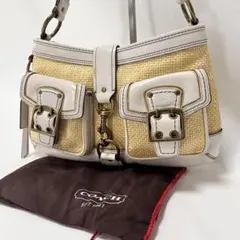 コーチ COACH ワンショルダー ストロー かご バッグ y2k 105 - メルカリ
