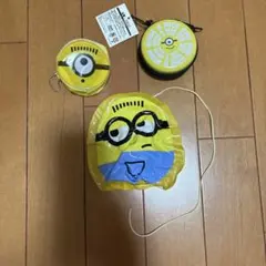 ミニオン ポーチ 風船　イエロー 3点セット