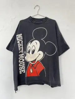 80s USA製】ディズニー ミッキー ビックフェイスプリントTシャツ