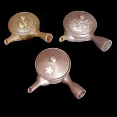陶器製急須 花模様他 3点セット