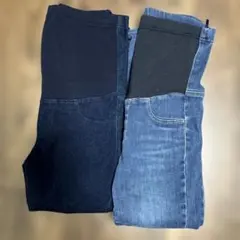 UNIQLO マタニティパンツ 2枚セット(デニム) Mサイズ ストレッチ