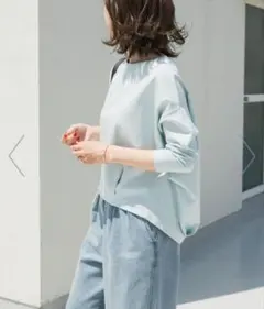 URBAN RESEARCH DOORS バックタック7分袖プルオーバー