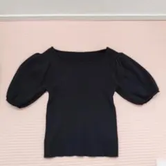 グレイル　パフスリーブリブニットＴシャツ