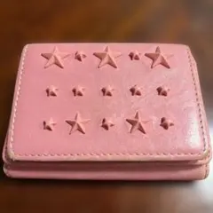 JIMMY CHOO ピンク三つ折り財布　美品　即購入ok ジミーチュウ JIMMY CHOO 財布 三つ折り財布 折りたたみ財布 小銭入れ