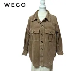 WEGO コーデュロイ ブラウン オーバーサイズシャツ