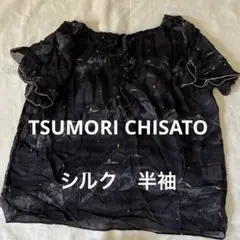 美品　TSUMORI CHISATO 半袖シルク　ブラウス サイズ2のサムネイル