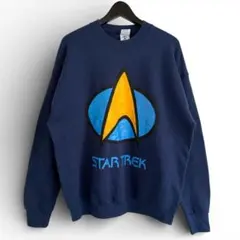 USA製 STAR TREK スウェット ネイビー L 古着 90s A14