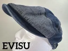 EVISU デニムハンチング パッチワーク ハンチング帽 エヴィス アメカジ