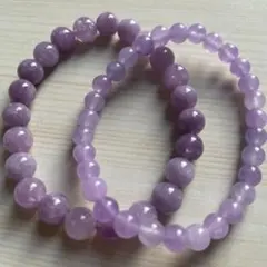 012天然石　ブレスレットセット　4.5mm+6mm、16-17cm