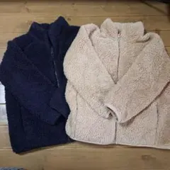ユニクロ　フリース　１2０cm　2枚セット ベージュ　紺色