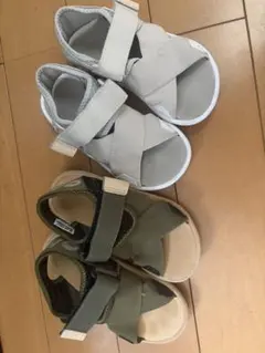 HI-TEC サンダル 2足セット グレー カーキ