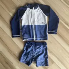 ベビー水着セット 90cm 魚プリント