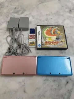 ニンテンドー3DS 本体 ピンク ブルー ゲームソフト付き