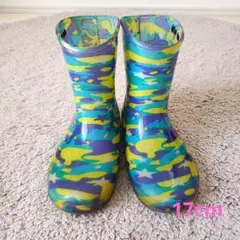子供用 17cm　星迷彩柄　長靴　レインブーツ