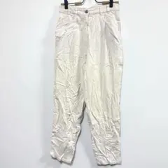90s Zaffiri オフホワイト ハイウエスト テーパードパンツ ゆるだぼ