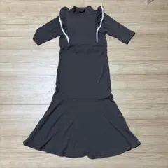 ニットワンピース　ブラウン