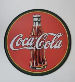 コカコーラ　丸看板　50cm コカ コーラ 直径 約50cm ホーロー看板 丸看板 琺瑯 ボタン型