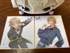 あんさんぶるスターズ 羽風薫　ぬいぐるみ　ミニ色紙 2枚セット　寝そべり