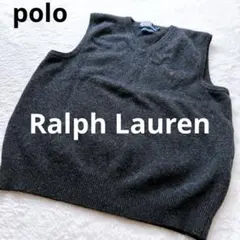 Polo by Ralph Lauren 黒 Vネック セーター M