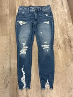 アメリカンイーグル スキニー ダメージ加工　レディース