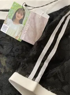 レースライントップス　M シアー　フラワー　花柄　近藤千尋　フラッシュブルー