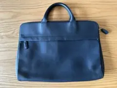 ダークブルー レザー ビジネスバッグ
