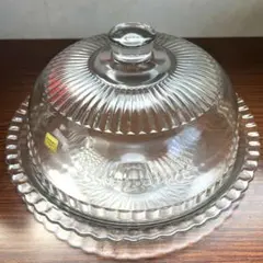 フランスluminarc ケーキドーム皿32cm 未使用　保管品　ケーキカバーのサムネイル