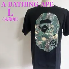 アベイシングエイプ BAPE カモ猿ロゴ Tシャツ L 日本製 ビッグロゴ