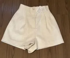新品未使用Rirandtureツイードハイウェストショートパンツ - メルカリ