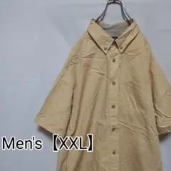 R4【US輸入】エディーバウアー　半袖シャツ【メンズXXL】くすみイエロー