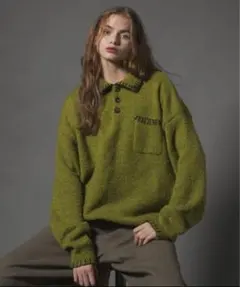 Stitched Knit Polo Tops CIVVY