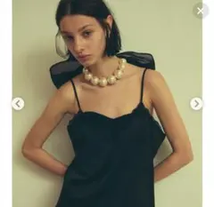 パールリボンネックレス