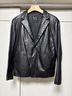 【状態良好】Y's レザージャケット　シングル　ブラック