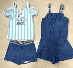 美品 150㎝ スヌーピー 水着3点セット