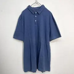 H＆M　ポロシャツ　青　サイズL　B043