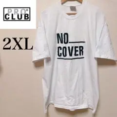 プロクラブ USA製 ヘビーウェイト 半袖Tシャツ 2XL ホワイト ロゴ刺繍