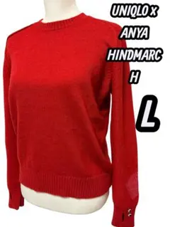 UNIQLO × ANYA HINDMARCH カシミヤセーター　レッド　L