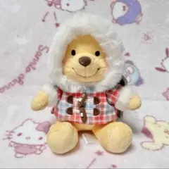 ディズニーストア　プーさん　ぬいぐるみキーホルダー　ダッフルコート　キーチェーン