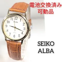SEIKO ALBA メンズ 電池ベルト交換済み可動品S-89