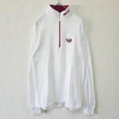 【ellesse】（F）ハーフジップロングスリーブコットンシャツ/90年代風