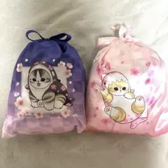 mofusand モフサンド　巾着入りブランケット　桜満開　全２種セット