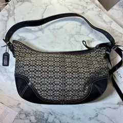 COACH ワンショルダー バッグ ホーボー シグネチャー y2k 黒