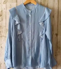 SENSE OF PLACE フリル付きシャツ