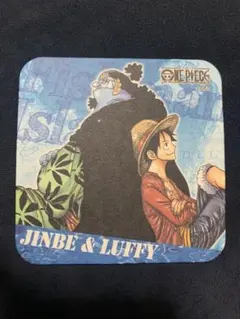 JF2016ワンピース アートコースター　ジンベエ　ルフィ