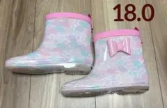 子供用　長靴　レインブーツ　女の子　ピンク　18 18.0のサムネイル